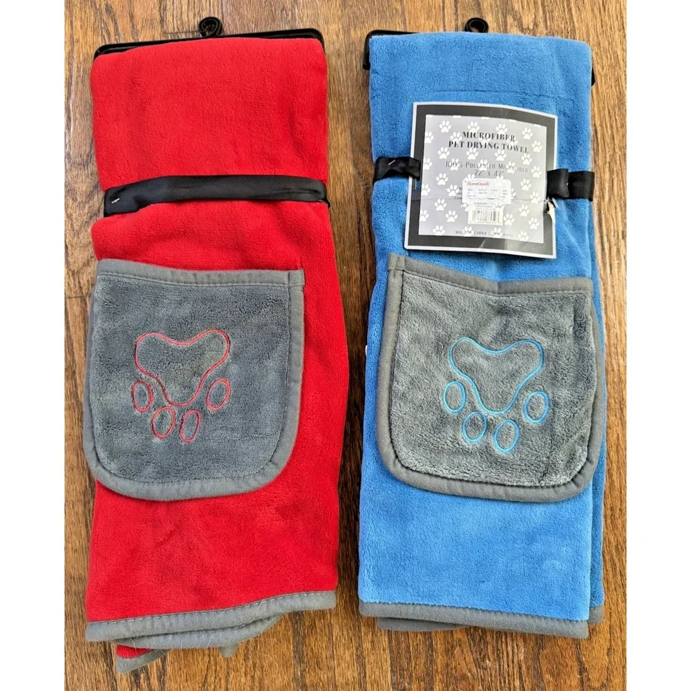 WOOF Pet Drying Towel (2) Quick Dry Microfiber Grooming Towel 22